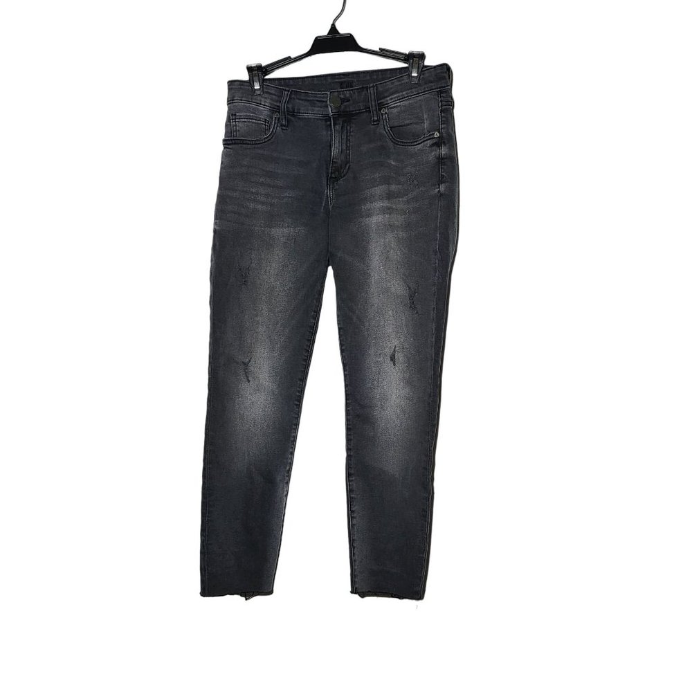 Kut from the Kloth Women's Raw Hem Ankle Skinny Distressed Denim Jeans Size 4